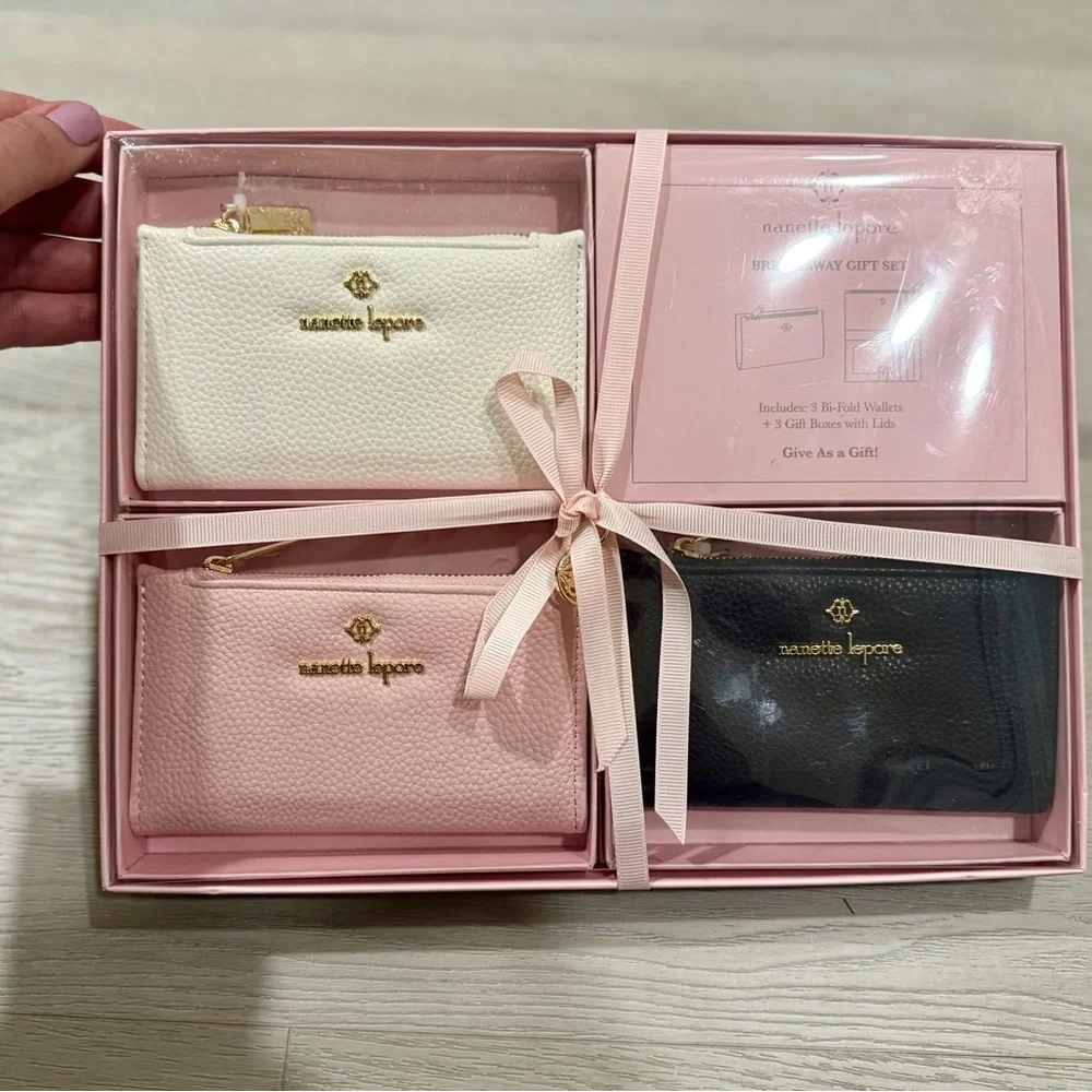 Nanette Lepore Pink, White, and Black Wallet Set - Picture 2 of 5
